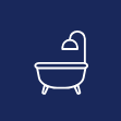 Bath and shower icon for new bathroom installations